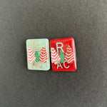 Christmas Tree Cake Xray Markers, With 2 or 3 Initials, Christmas Xray Markers, Rectangle, Glitter