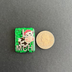 Christmas Farm Animal Cow & Chicken Xray Markers, With 2 or 3 Initials, Christmas Xray Markers, Farm, Glitter
