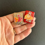 Fall Leaves & Pumpkin Pie Xray Markers, With 2 or 3 Initials, Large Rectangle, Fall, Thanksgiving, Glitter
