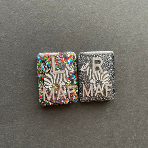 Zebra Xray Markers, With 2 or 3 Initials, Glitter, Rectangle, Zebra, Animal, Zoo