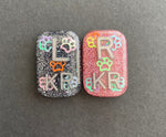 Holographic Paw Print Glitter, Rectangle Xray Markers, Glitter, Xray Tech Gift, With 2 or 3 Initials