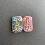 Holographic Paw Print Glitter, Rectangle Xray Markers, Glitter, Xray Tech Gift, With 2 or 3 Initials