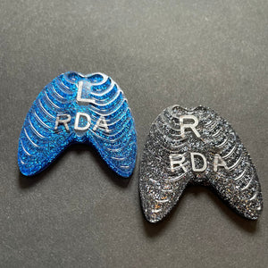 Rib Cage Xray Markers, Ribcage, Glitter, With 2 or 3 Initials, Chest, Bones
