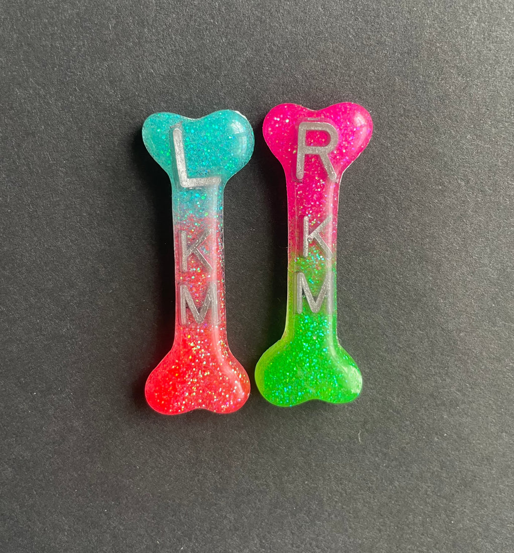 Two-Tone Long Bone Vertical Xray Markers, With 2 or 3 Initials, Radiology, Bones