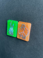 Peace Markers, With Peace sign & hand, With 2 or 3 Initials, glitter, peace