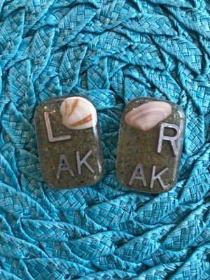 Summer Xray Markers, Beach Xray Markers, Seashells and Sand, X-ray Markers 2 Initials