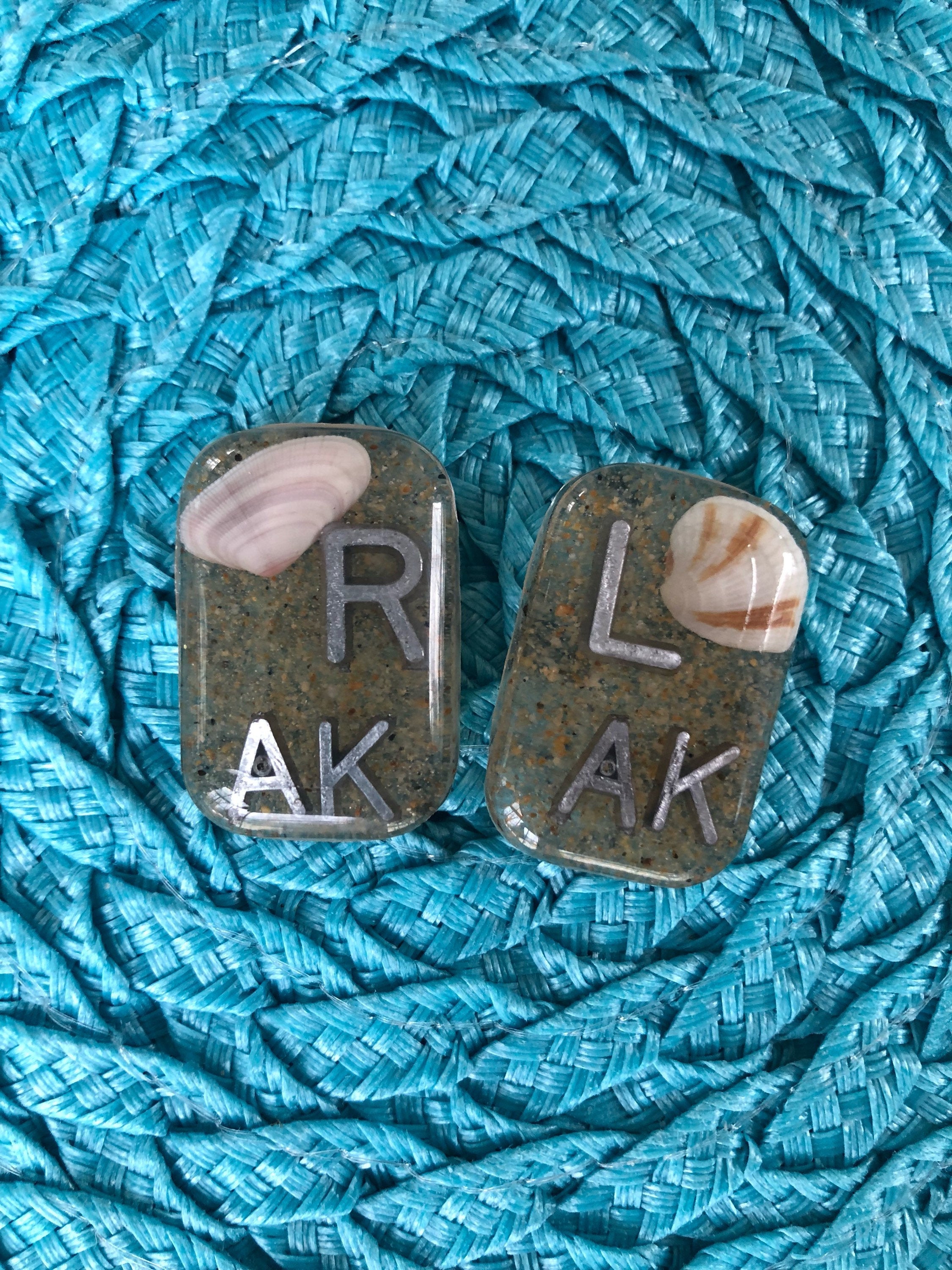 Summer Xray Markers, Beach Xray Markers, Seashells and Sand, X-ray Markers 2 Initials