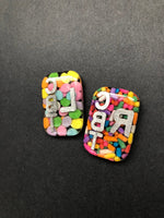 PA Xray Markers, 2 or 3 Initials, Small Rectangle, Sprinkles, Glitter, Backwards