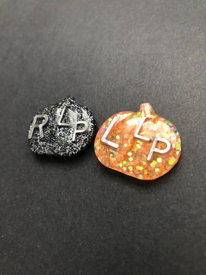 Pumpkin Xray Markers With 2 Initials, Halloween, Fall, Thanksgiving, Black and Orange, Cute