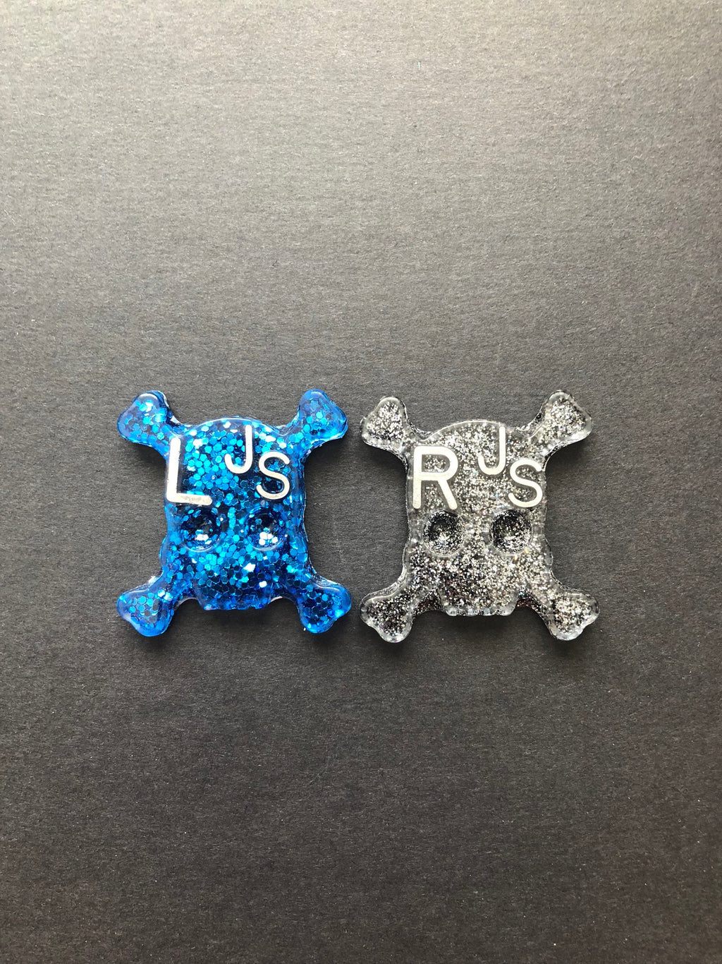 Skull and Crossbones Xray Markers, Glitter, 2 Initials, Fun and Funky, Xray Tech Gift