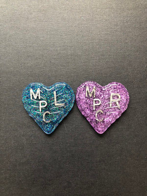 Heart Thorax Xray Markers, Ribcage, Glitter, With 2 or 3 Initials, Love, Pretty, Xray Tech Gift
