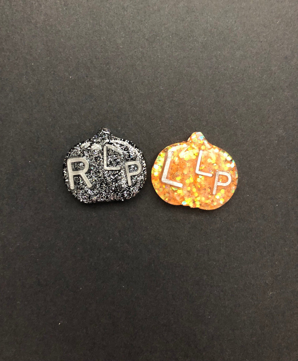 Pumpkin Xray Markers With 2 Initials, Halloween, Fall, Thanksgiving, Black and Orange, Cute
