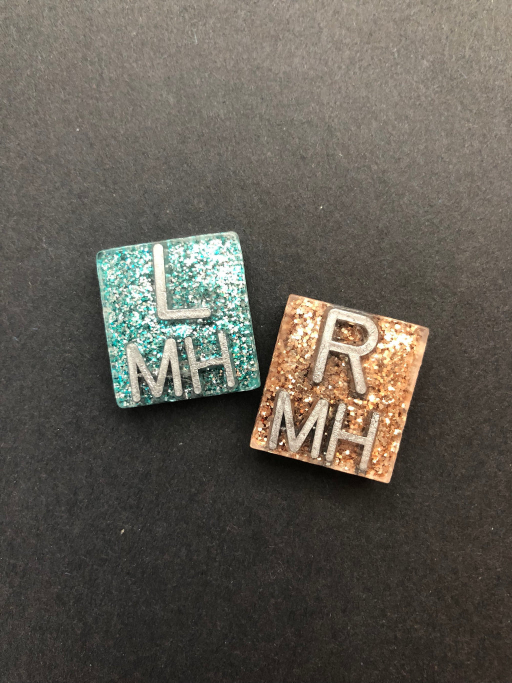 Mini Square Glitter Xray Markers