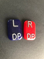 Blue And Red Small Rectangle Xray Markers, With 2 or 3 Initials