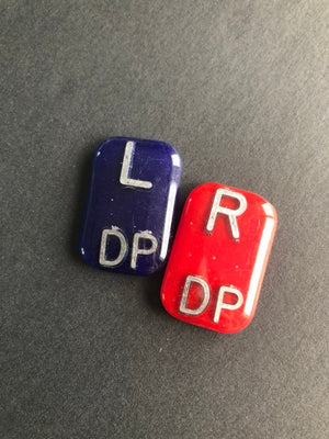 Blue And Red Small Rectangle Xray Markers, With 2 or 3 Initials