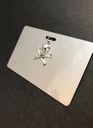 Xray Marker Holder With Skull and Crossbones Charm