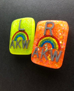 Rainbow Xray Markers, With 2 or 3 Initials, Rectangle