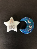 Star & Moon Xray Markers, With Initials