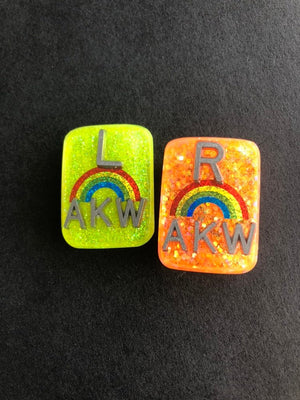 Rainbow Xray Markers, With 2 or 3 Initials, Rectangle