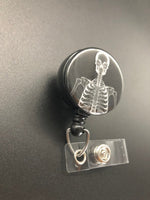 Xray ID Retractable Badge Holders, Bones, Anatomy, Radiology, Head and Torso X-Ray