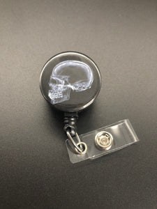 Xray ID Retractable Badge Holders, Bones, Anatomy, Radiology, Lateral Skull X-Ray