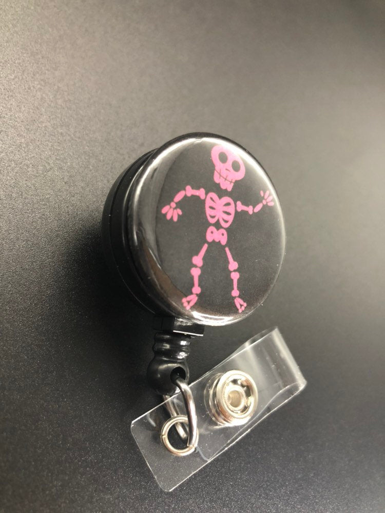 Skeleton Xray Retractable ID Badge Reel Holder