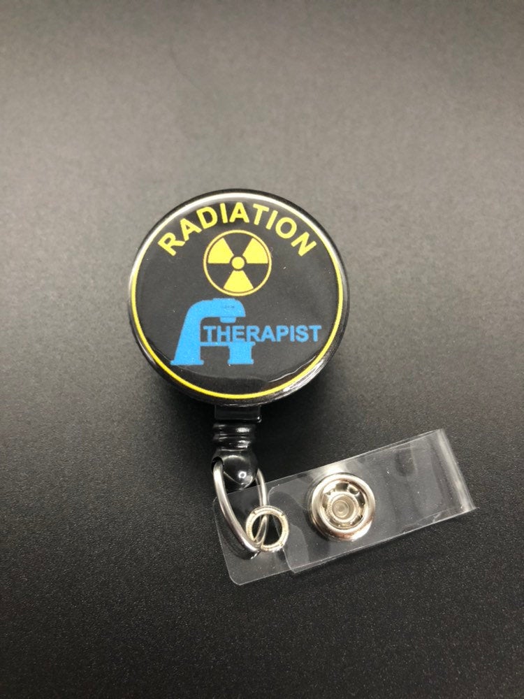 Radiation Therapist Retractable Badge Holder, ID Badge, Radiation Therapy, Radiation Therapist Gift