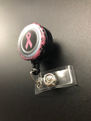 Mammo Breast Cancer Awareness Retractable ID Badge Holder