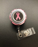 Mammo Breast Cancer Awareness Retractable ID Badge Holder