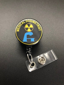 Medical Dosimetrist Retractable Badge Holder, ID Badge, Radiation Therapy, Radiation Therapist Gift