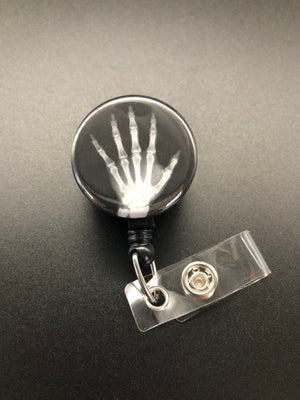 Xray ID Retractable Badge Holders, Bones, Anatomy, Radiology, Hand X-Ray