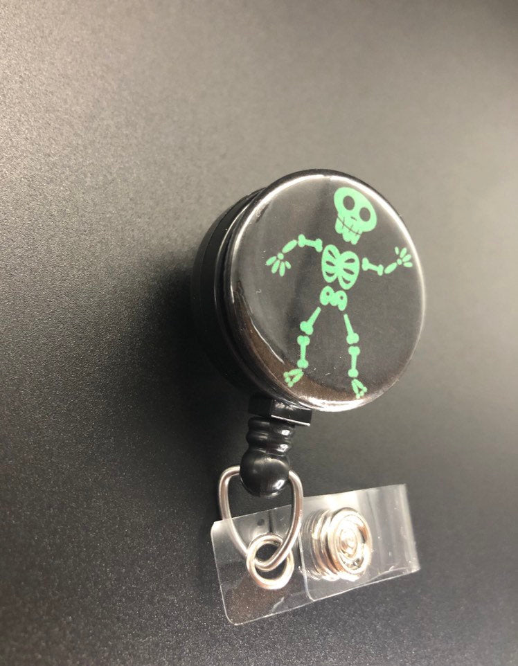 Skeleton Xray Retractable ID Badge Reel Holder – Alisha Goes Crafty