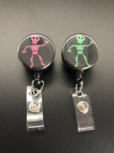 Skeleton Xray Retractable ID Badge Reel Holder