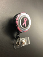 Mammo Breast Cancer Awareness Retractable ID Badge Holder