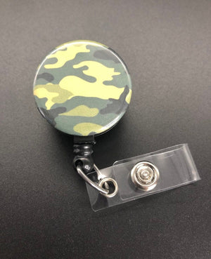 Camo Retractable ID Badge Holder, Camouflage, Hunting, Army