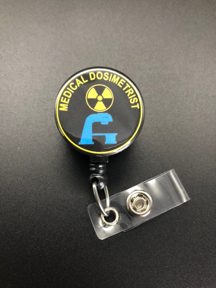 Medical Dosimetrist Retractable Badge Holder, ID Badge, Radiation Therapy, Radiation Therapist Gift