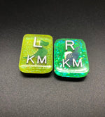 Dinosaur Xray Markers, Glitter, Dino Xray Markers, 3 Initials, Rectangle, Radiology Markers, Lead Markers