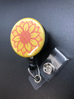 Sunflower Retractable ID Badge Reel, Badge Holder