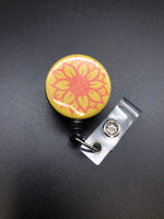 Sunflower Retractable ID Badge Reel, Badge Holder