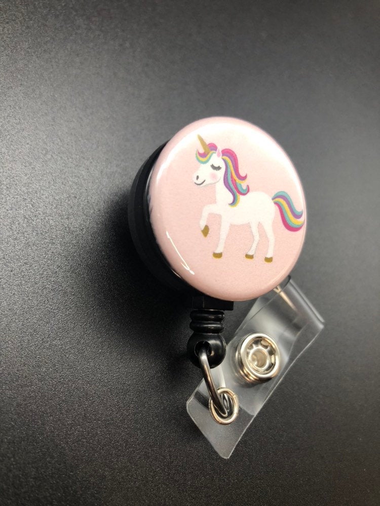 Unicorn Retractable Badge Reel ID Badge Holder