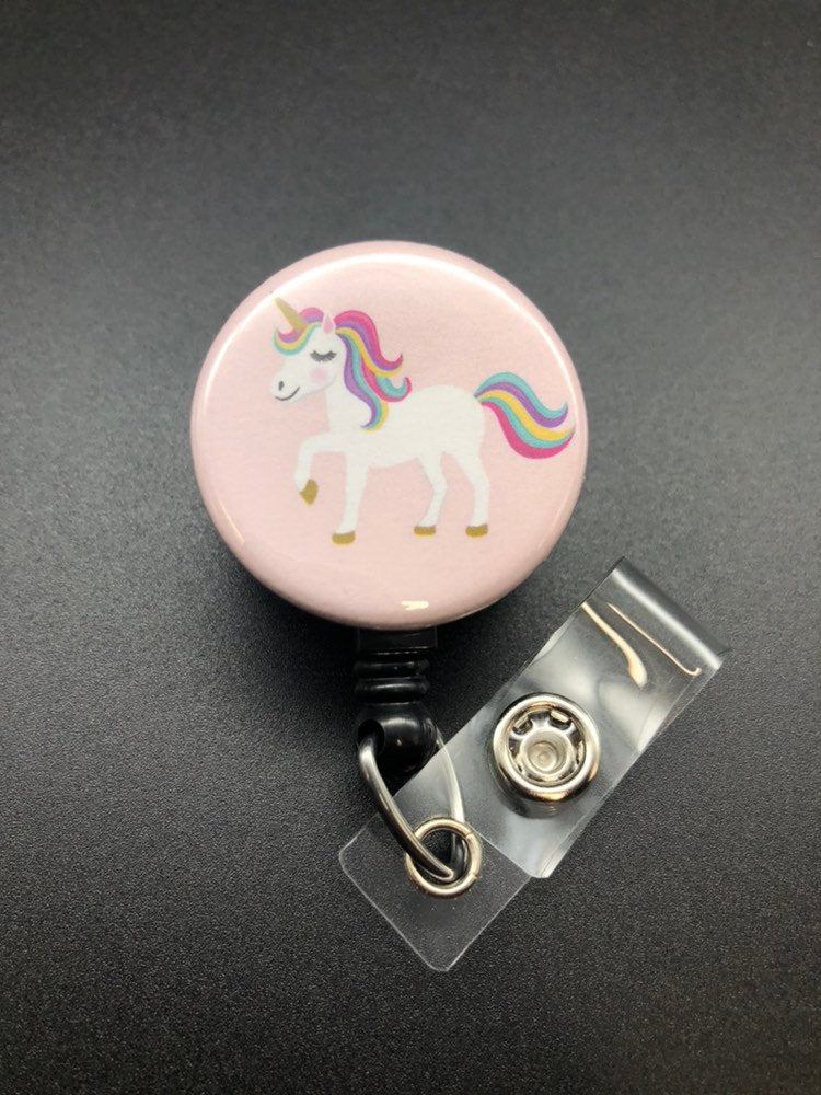 Unicorn Retractable Badge Reel ID Badge Holder