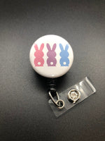 Peeps Cotton Tail Retractable Badge Reel, ID Badge Holder, Easter, Bunny