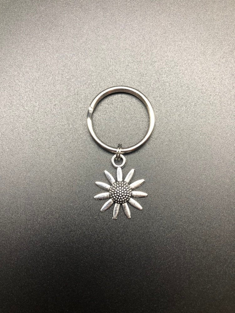 Sunflower Keychain, Simplistic, Flower Key Chain