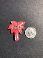 Palm Tree Shaped Xray Markers, With 2 or 3 Initials, Tropical, Summer, Beach, Glitter