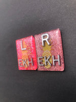 Cute Pineapple Xray Markers, With 2 or 3 Initials, Rectangle, Glitter
