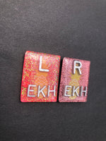 Cute Pineapple Xray Markers, With 2 or 3 Initials, Rectangle, Glitter