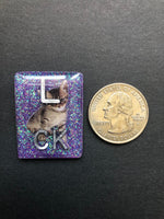 Realistic Cat Xray Markers, Rectangle, Glitter, Cat X-ray Markers, With 2 or 3 Initials