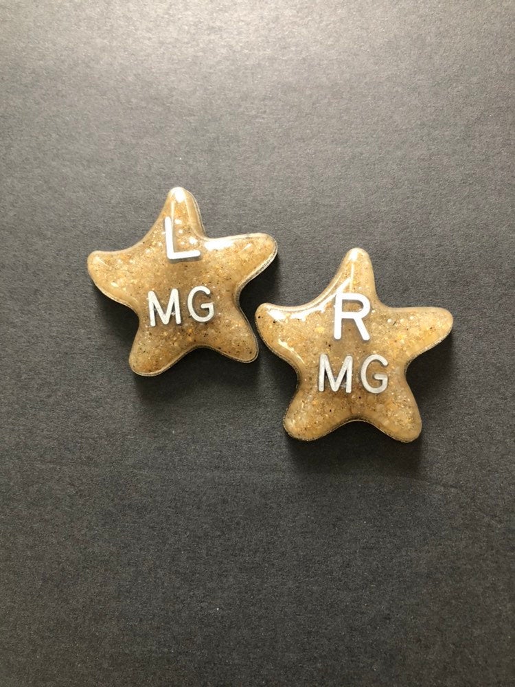 Starfish Xray Markers, With 2 or 3 Initials