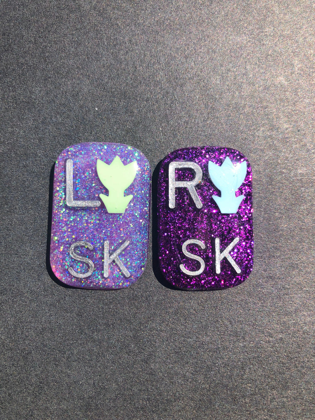 Tulip Xray Markers, With 2 or 3 Initials, Rectangle, Glitter, Flower, Spring