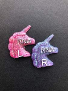 Unicorn Xray Markers, With 2 or 3 Initials, Glitter